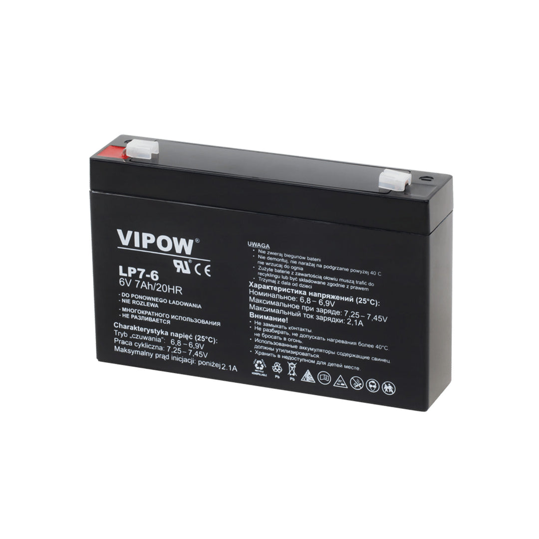 Bezúdržbová 6V 7Ah gelová baterie Vipow pro UPS