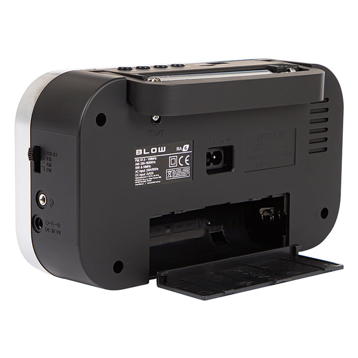 Přenosné analogové rádio AM/FM RA6 napájené z baterie a sítě Blow