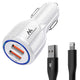Nabíječka do auta Maclean, Qualcomm Quick Charge, QC 3.0 - 5V/3A, 9V/1,8A, 12V/1,6A, 5V/3,1A zásuvka s kabelem USB Lightning