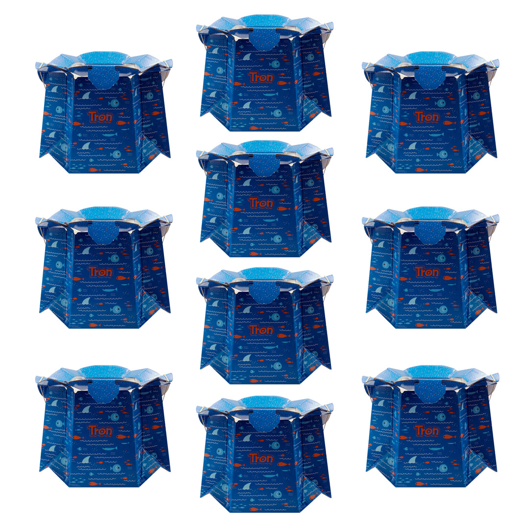 Jednorázový dětský nočník Tron, ryba, do 30 kg, sada 10 kusů