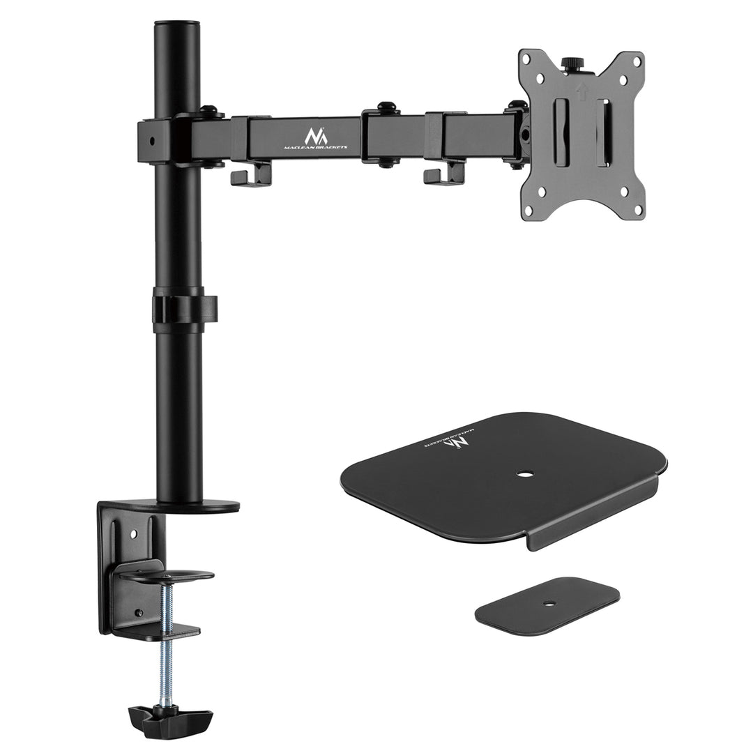 Stolní držák Maclean pro LCD monitor, dvojité rameno, VESA 75x75 a 100x100, 17-32", 8 kg, MC-883 + MC-929