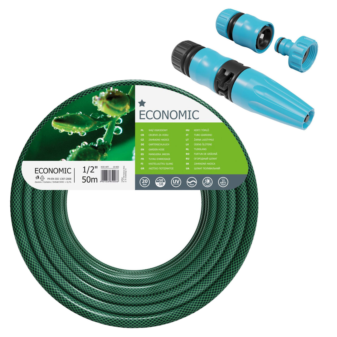 Cellfast Economic 1/2" zahradní hadice 50 m + zavlažovač