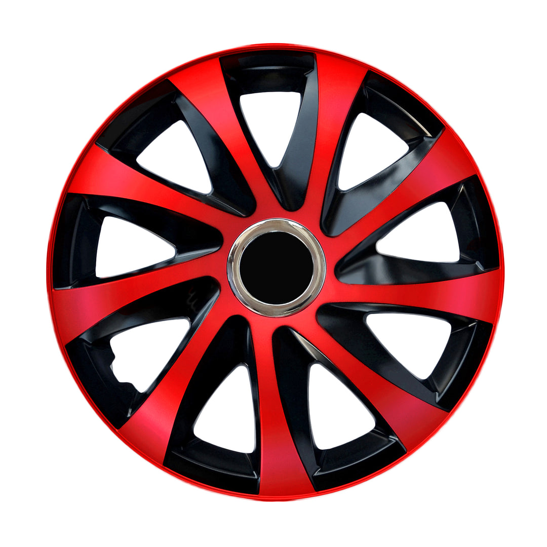 Univerzální kryt náboje 16" NRM Drift Extra červený/černý 1 kus