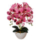 Damich umělá orchidej, z kaučuku, bílý květináč, 3pgrk2