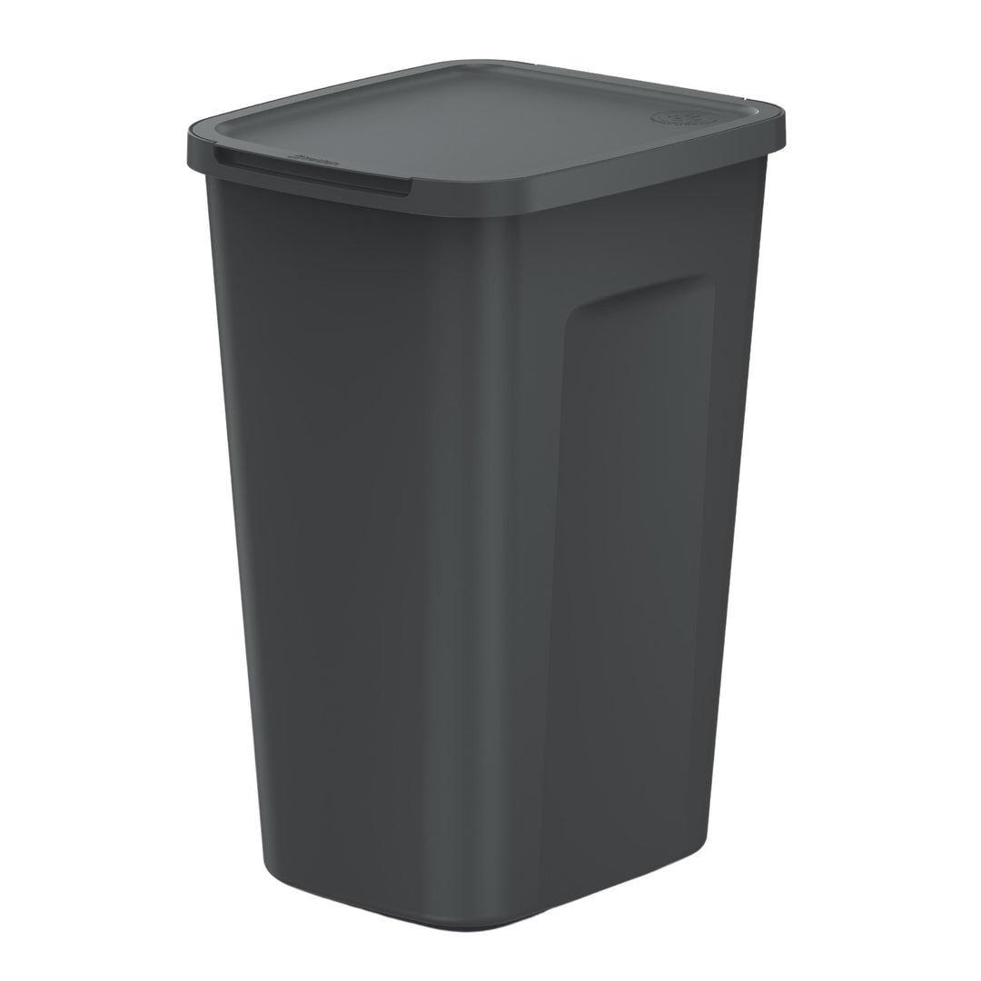 Odpadkový koš Keden, objem 50 litrů, černý, COMPACTA Q PLUS