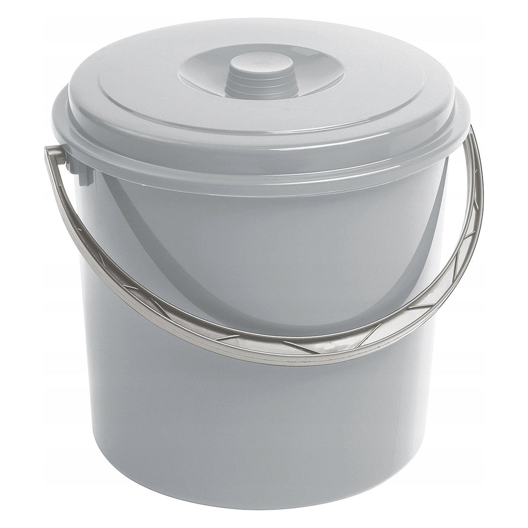 Kbelík Curver, s víkem, pohodlná rukojeť, 12 l, šedý, 241750