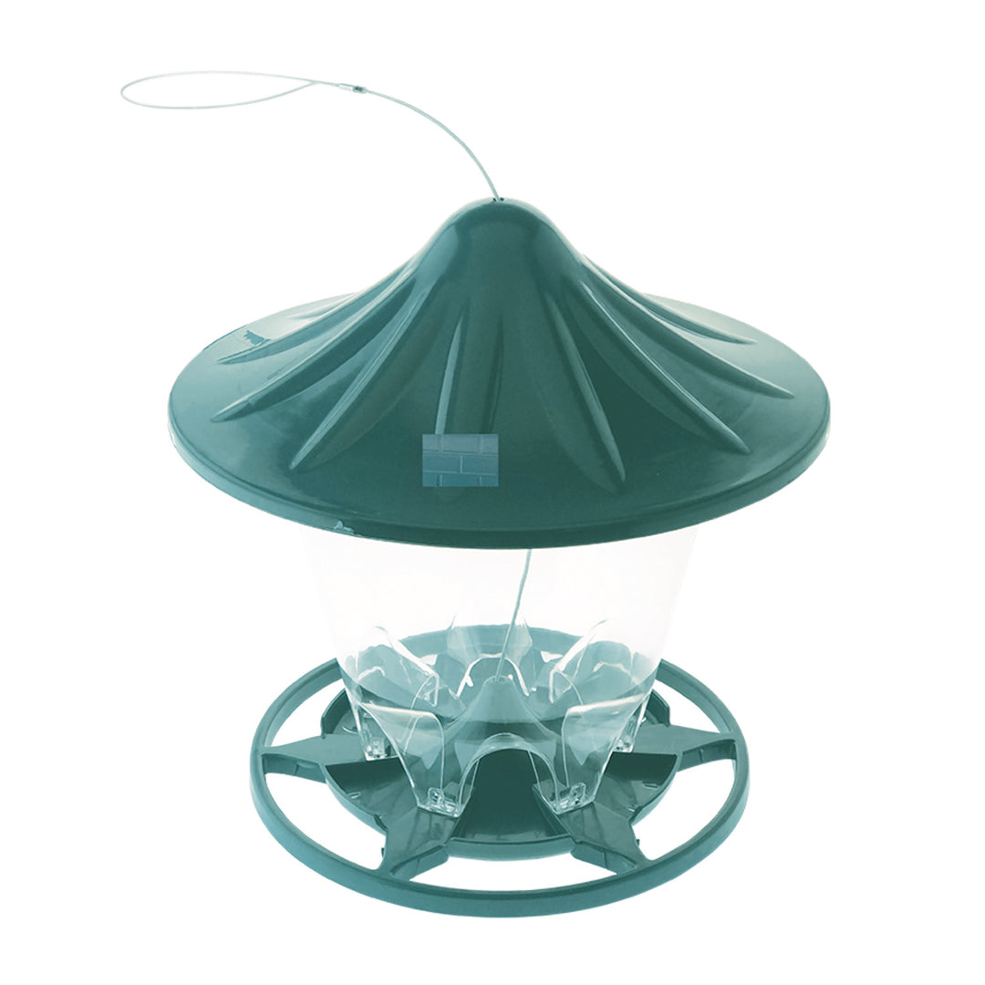 Greenmill GR2027 plastové krmítko se stříškou, zelené, výška 23,5 cm, Greenmill