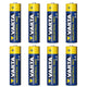 8x alkalická baterie R-06 LR6 AA 1,5 V Varta Industrial 4006