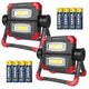 Pracovní lampa LED COB Maclean, 300 lm, 3 režimy svícení, teplota barev 6500 K, MCE439 2 kusy + 8x baterie Varta Industrial AA