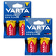 4 ks alkalických baterií R-20 R20 D 1,5 V Varta Longlife Max Power