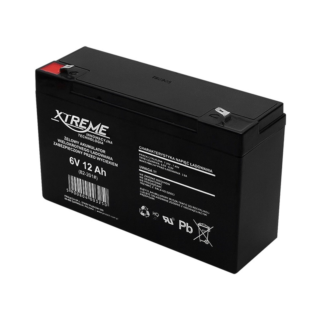 Gelová baterie 6V 12Ah Xtreme bezúdržbové AGM pro UPS