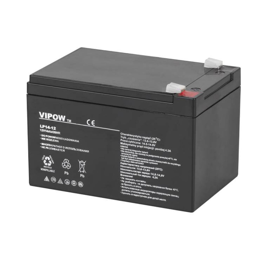 Gelová baterie VIPOW AGM BAT0217 bezúdržbová 12V 14Ah