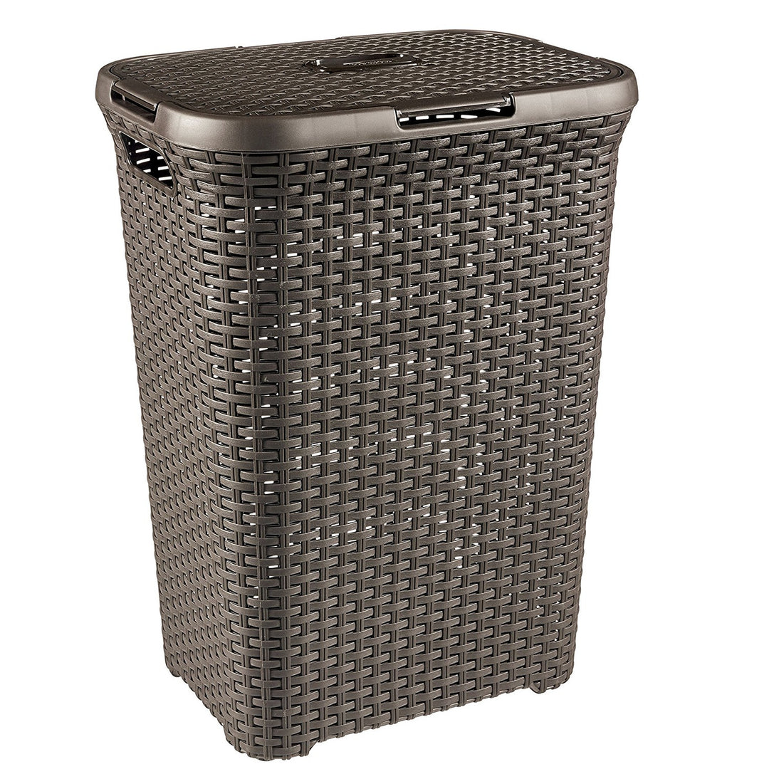 Koš na pradlo Curver Natural Style 60l tmavě hnědý velká kapacita