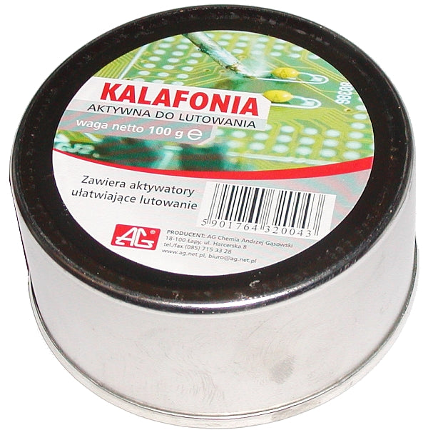 Pájecí kalafuna 100g AG - aktivní kalafuna s přidáním aktivátorů pro usnadnění pájení