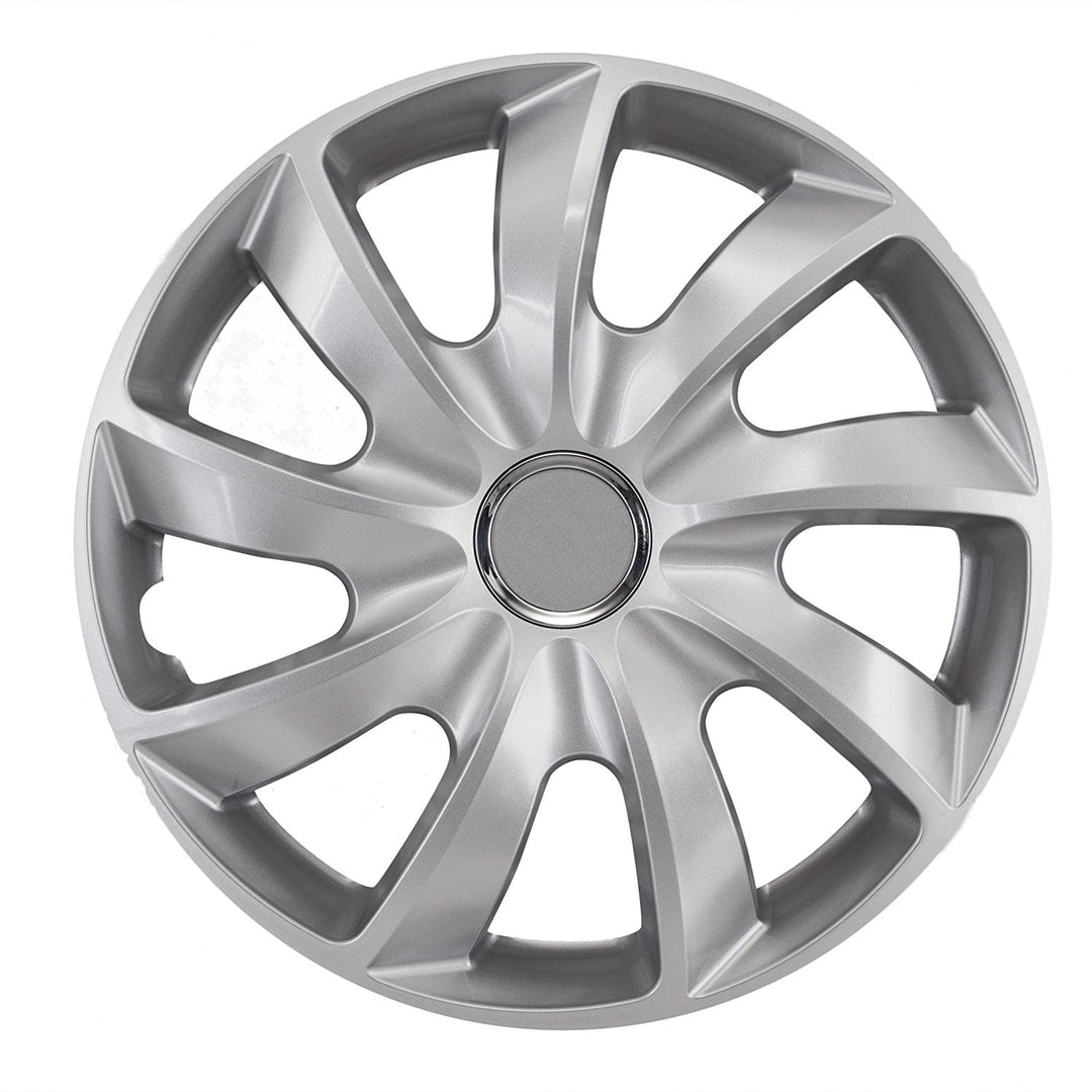Poklice na kola 15" Stig NRM, stříbrné, 4 ks OPEL FORD CITROEN AUDI VW