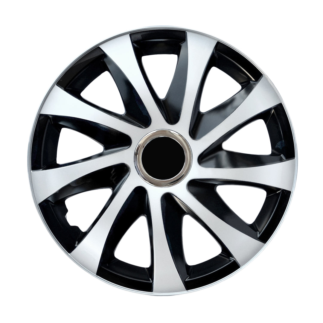Univerzální kryty nábojů 14" NRM DRIFT Extra bílá/černá 4 kusy