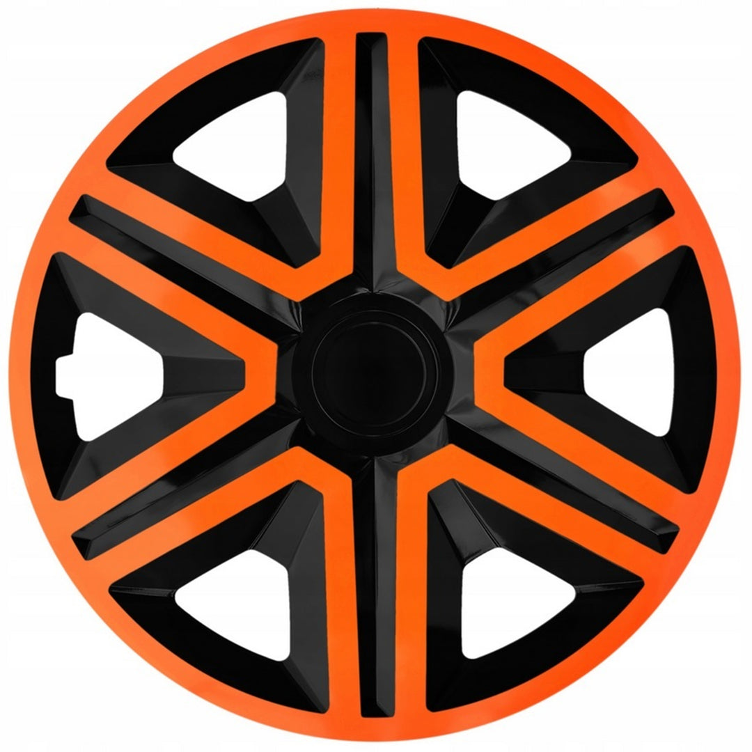 15" univerzální kryty nábojů NRM ACTION Doublecolor oranžová/černá 4 kusy
