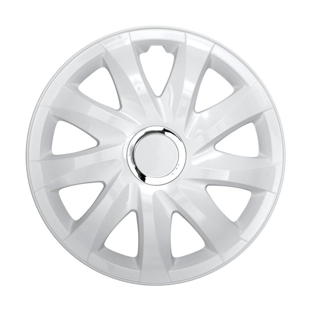 Univerzální kryty nábojů 16" NRM DRIFT s bílým lakem 4 kusy