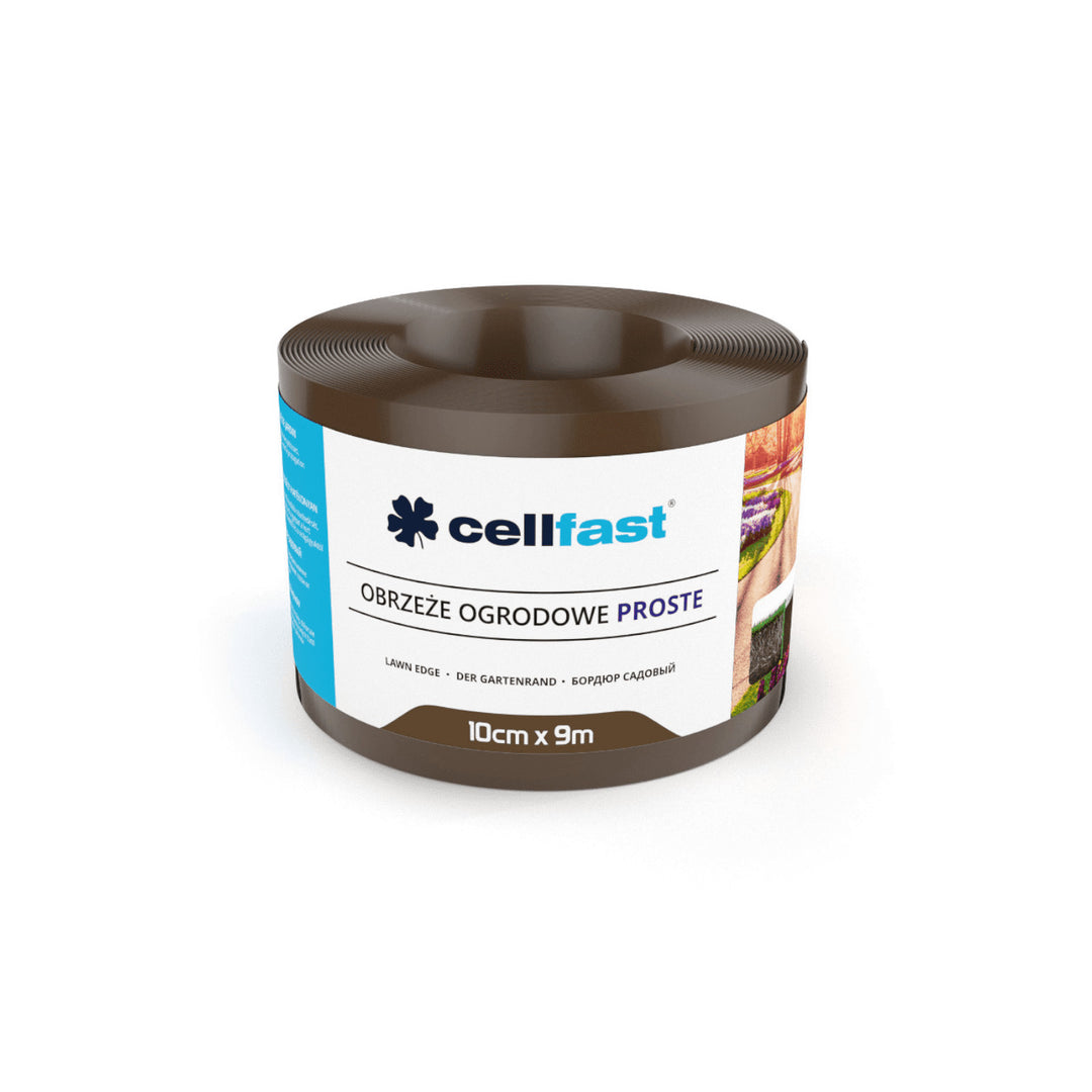 Jednoduchý zahradní okraj 10cm x 9m Cellfast hnědý