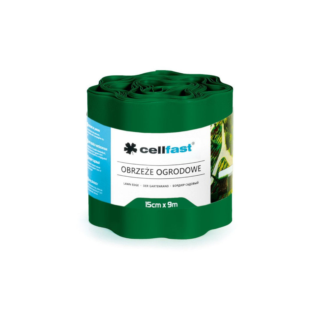 Zahradní vlnité hrany 15cm x 9m Cellfast tmavě zelené