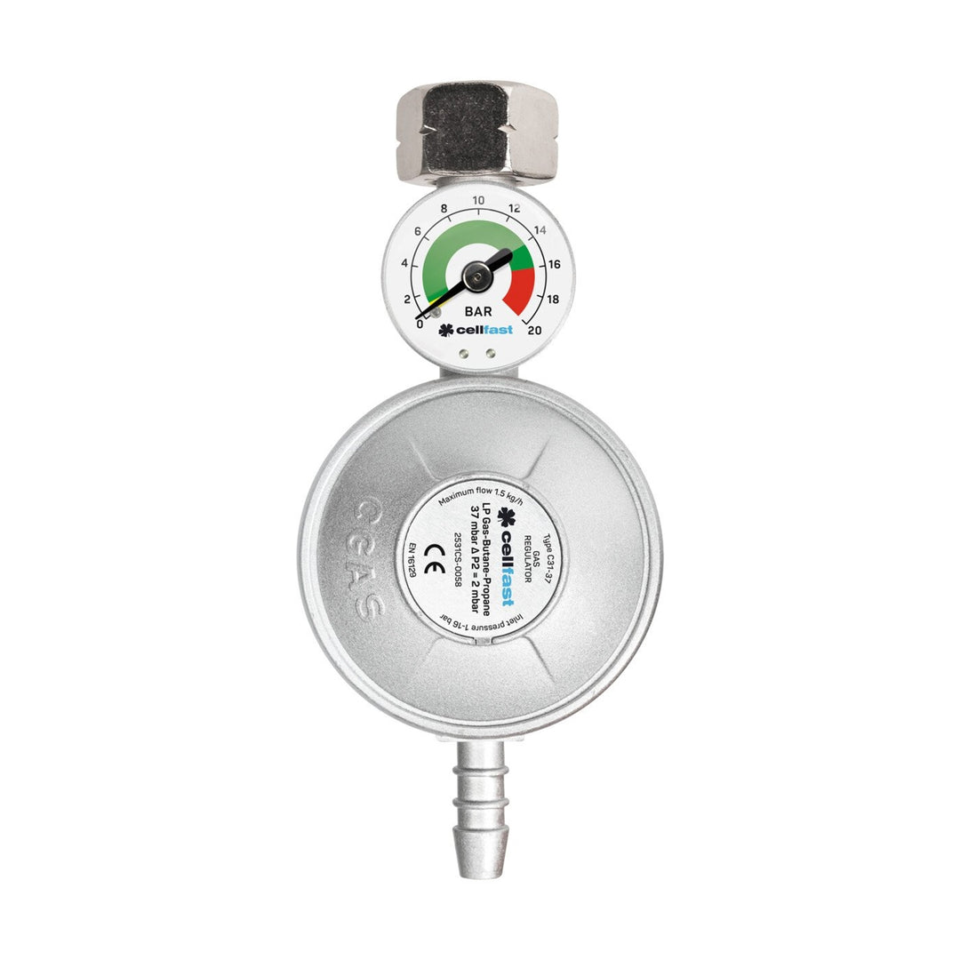 Regulátor plynu Cellfast 52-501 s manometrem LPG / propan / butan
