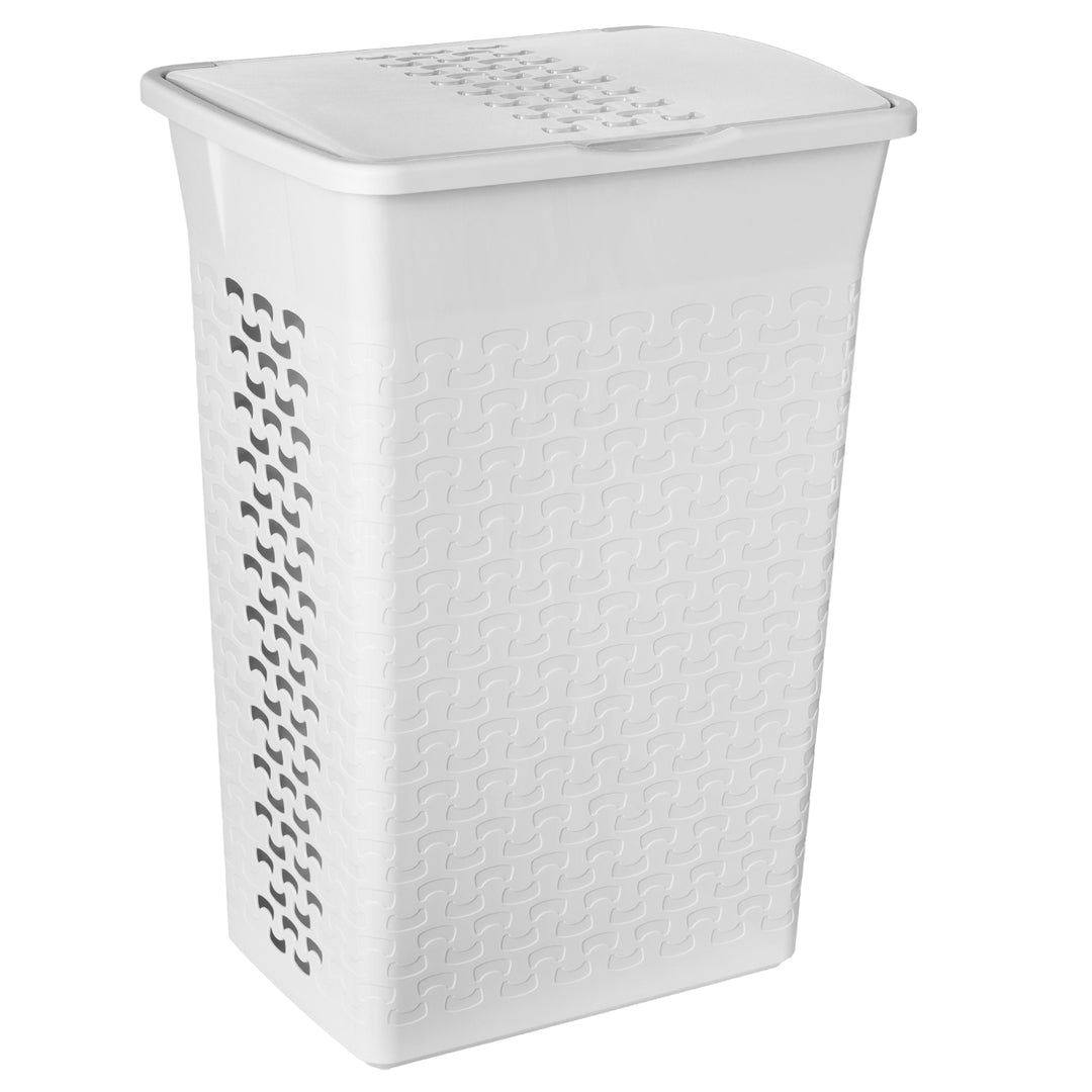 Obdélníkový koš na prádlo BranQ Cotton 55L - bílý