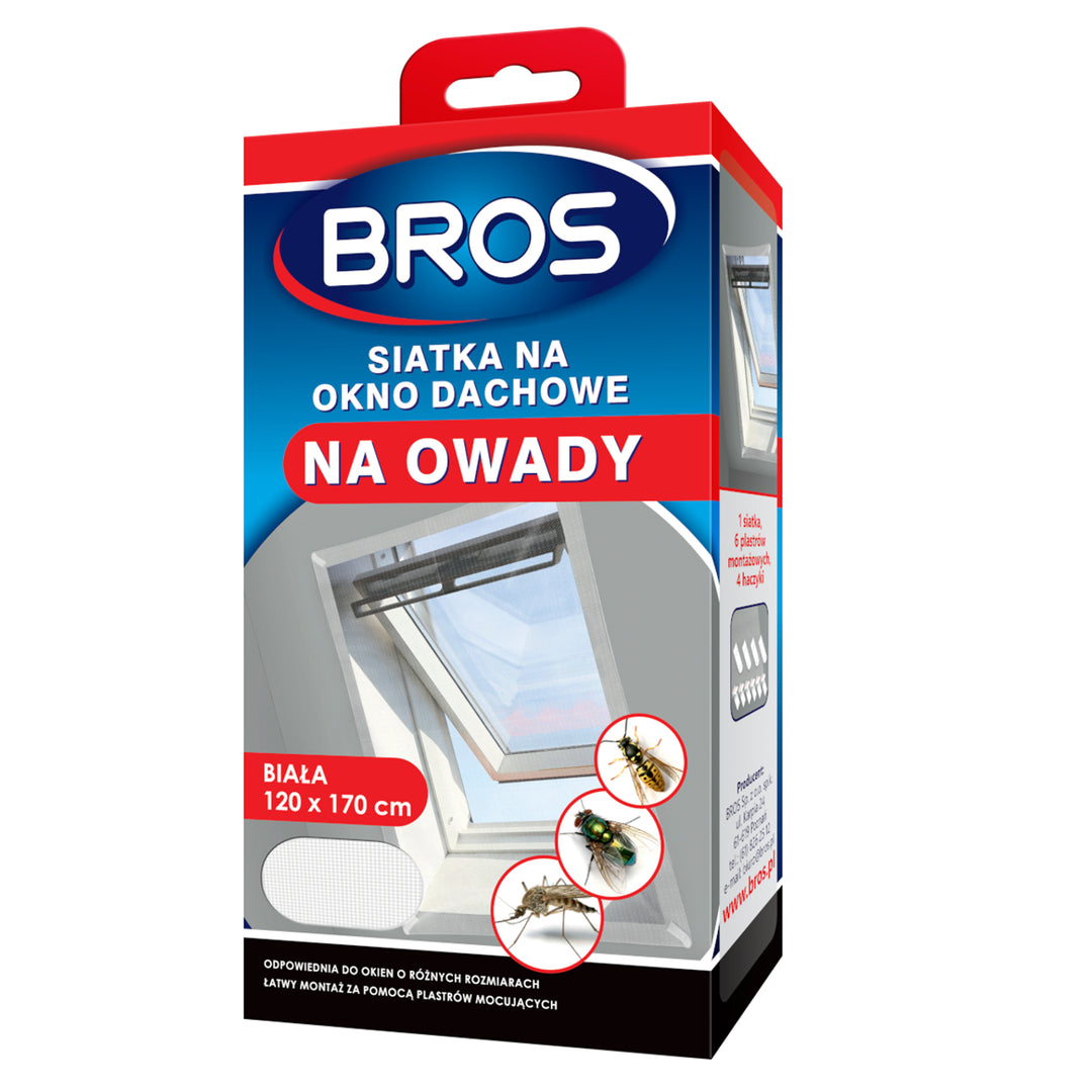 Okno chránící střešní okna proti hmyzu Bros 120x170 bílá