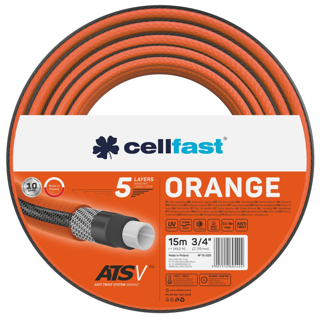 Zahradní hadice 5 vrstev Cellfast Orange ATSV 15-025 3/4" 15m