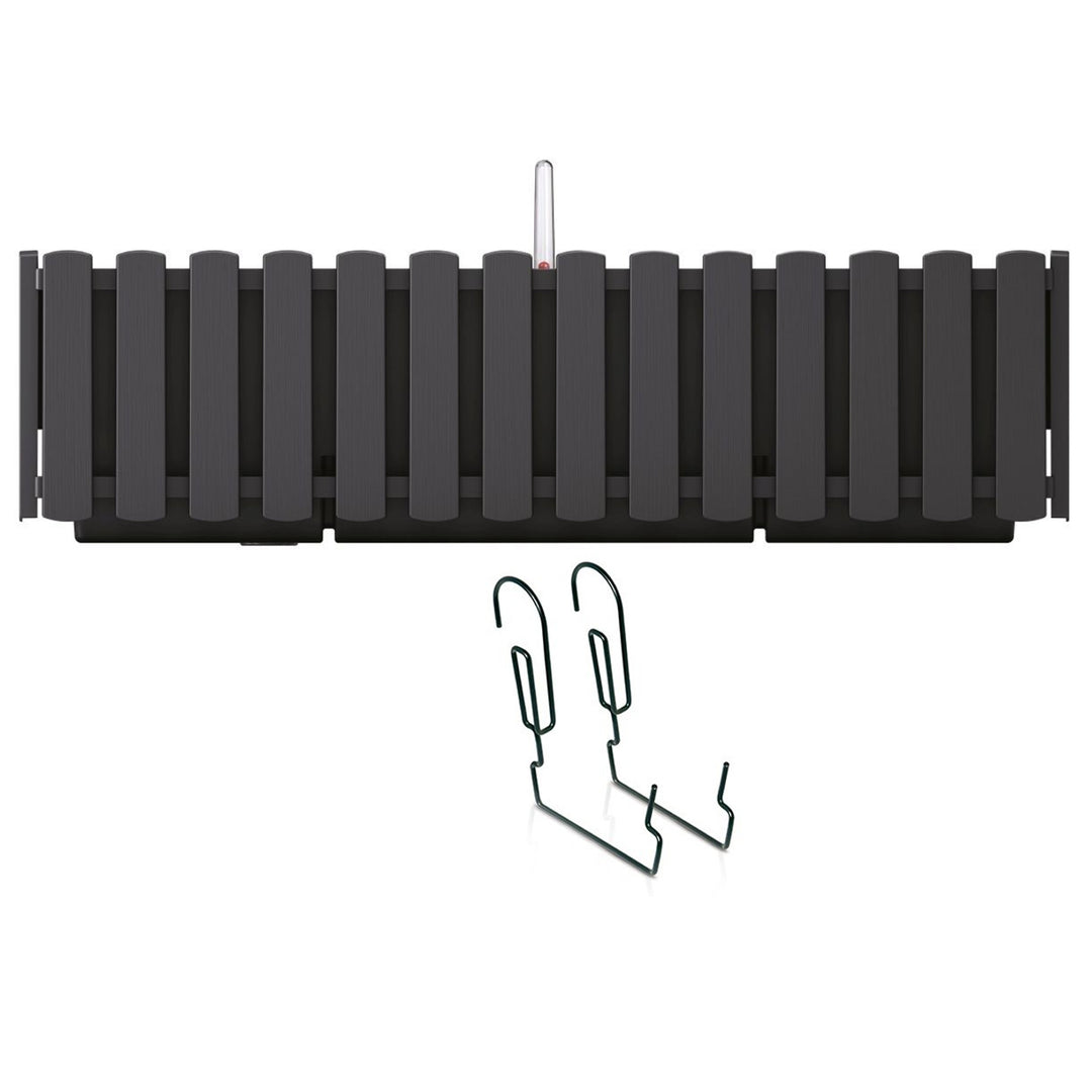 Samozavlažovací truhlík Boardee Fencycase s háčky DDEF600W-S433 - antracit