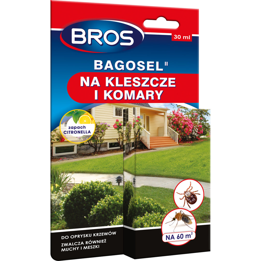 Přípravek na postřik zahrady proti komárům a klíšťatům Bros Bagosel 100EC 30ml