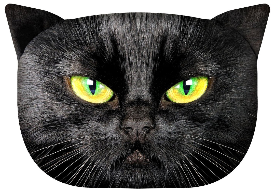Plyšový designový polštářek s motivem kočky Cat Cushion Dekorační polštářek se skrytým zipem a výplní Cushion Nero