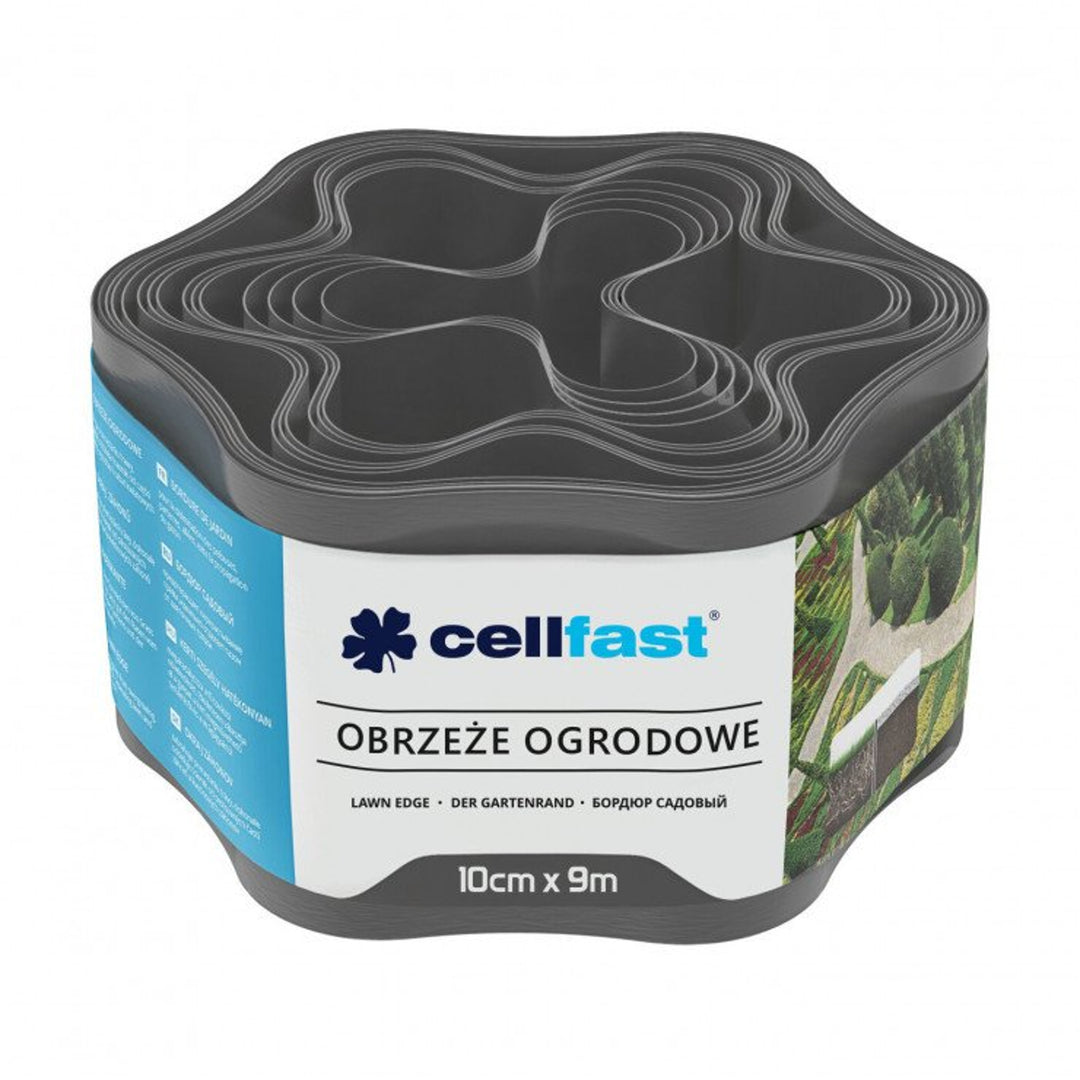 Zahradní obruby 10 cm x 9 m Cellfast - grafitová barva