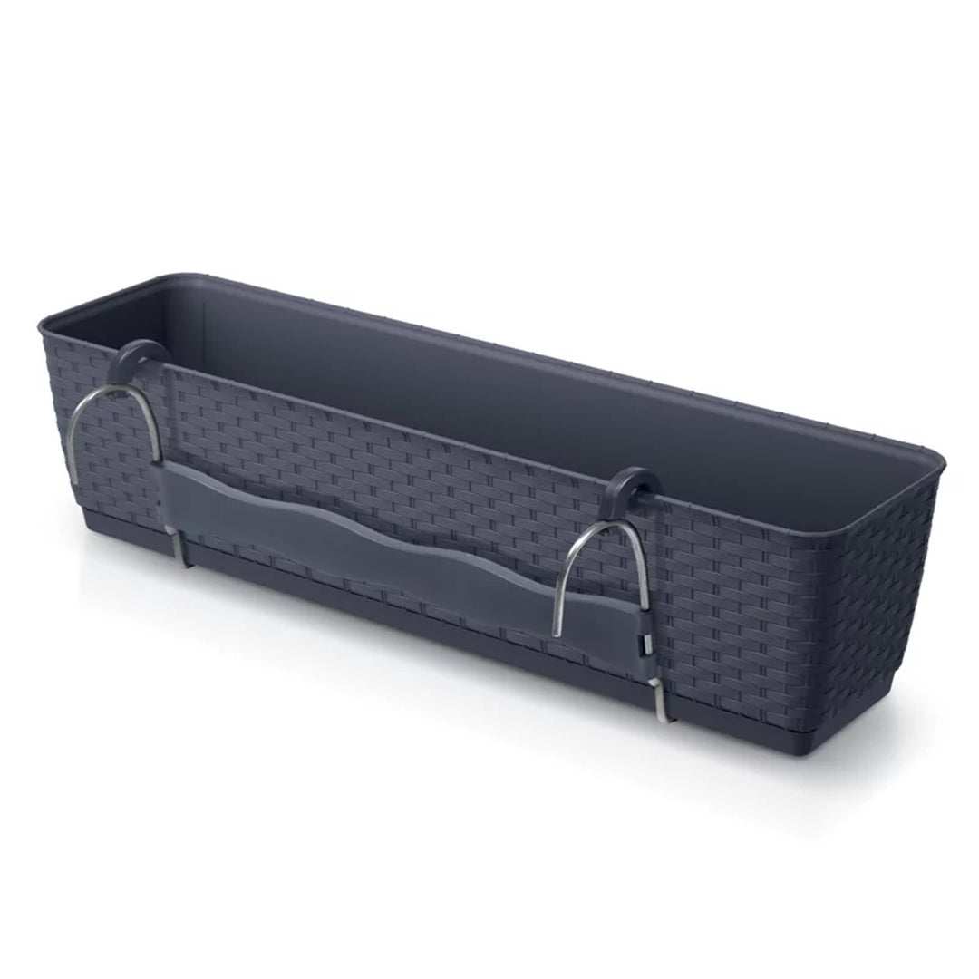 Květináč s háčky Prosperplast Ratolla Case DRL600PW-S433 - antracitová barva