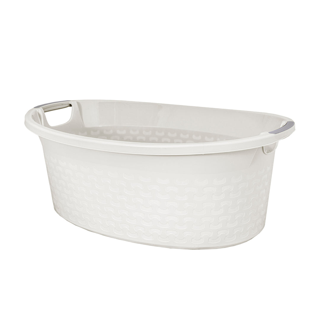 Vanička, miska s držáky Branq Cotton 40L antická bílá