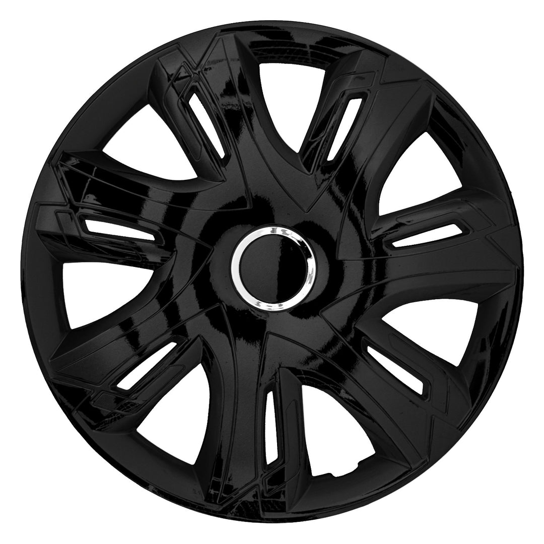Disky 15" Supernova černé lakované černé kryty nábojů 4 kusy