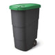Prosperplast Wheeler 90L odpadkový koš s kolečky a víkem - zelený
