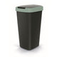 Odpadkový koš Keden COMPACTA Q 25 l NSAB25-5575C - černý se zeleným rámem