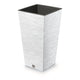 Prosperplast Furu Square vysoký květináč s vložkou 11,4 l (bílý)