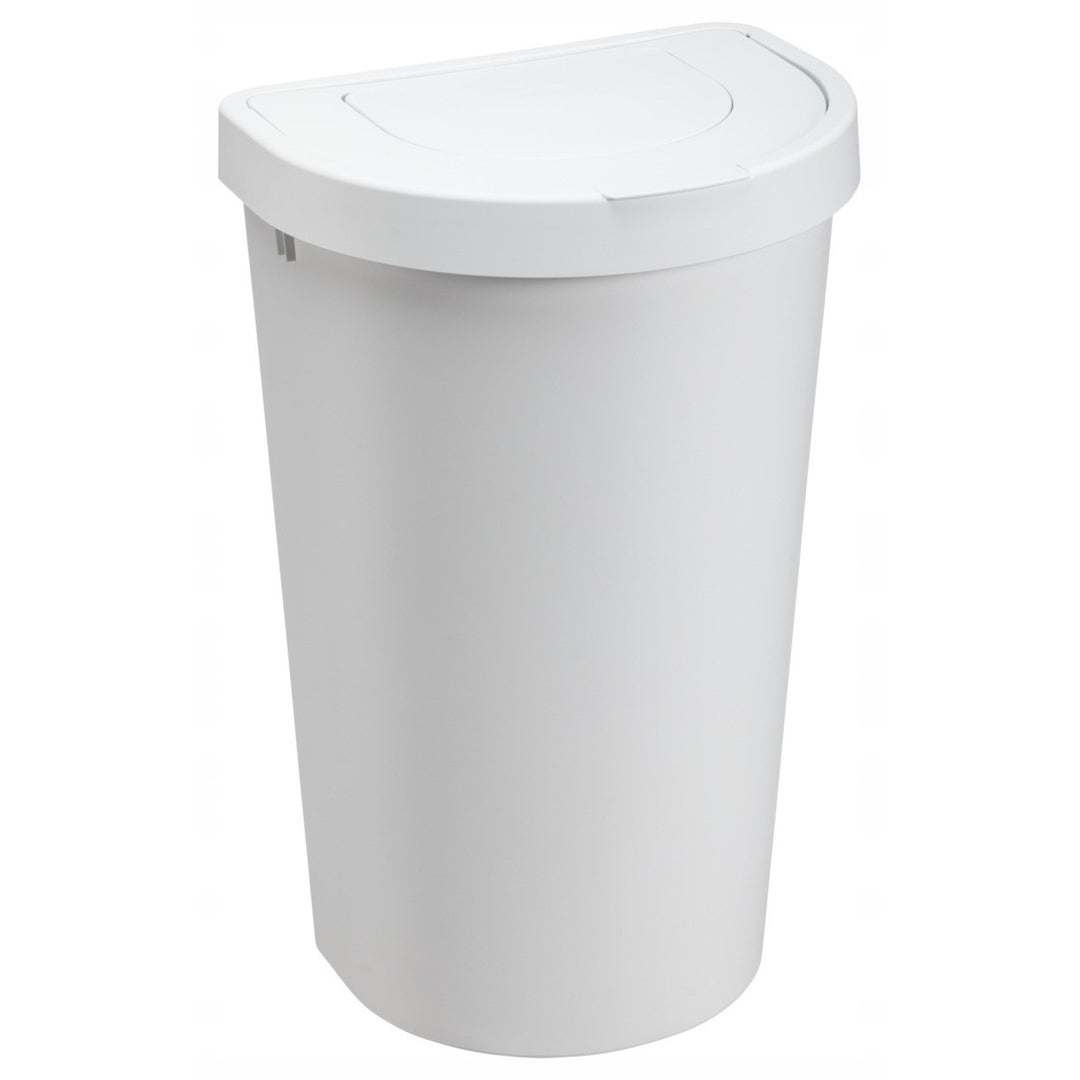 Odpadkový koš Plast Team, výklopné víko, bílý, 45 l, Seattle Swing