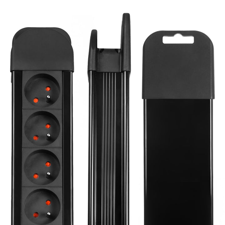 Napájecí lišta Maclean, prodlužovací kabel s 10 zásuvkami, 2 spínači, ochranou proti přetížení a signalizací přetížení, 3680 W, MCE10