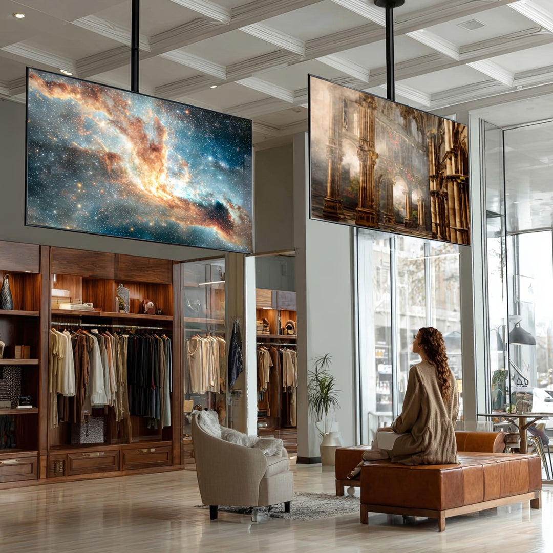 Stropní držák TV 23-42 "50 - 85 cm 30kg LED Plasma Maclean MC-504A B černý