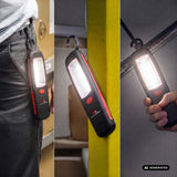 Dílenská lampa COB LED Maclean, magnet, háček, 3xAA, MCE03