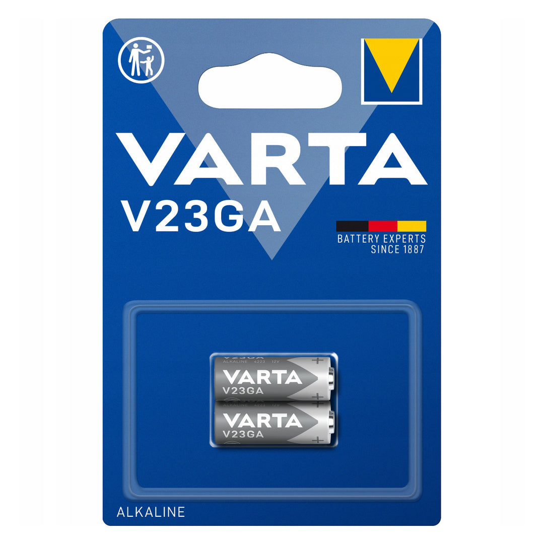 Alkalická baterie 12 V Barta V23GA 23A pro dálkové ovladače a alarmy – 2 kusy