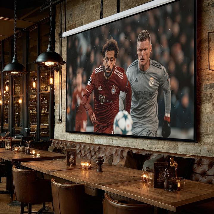 Promítací plátno elektrické  135'' 300x168cm 16:9 na dálkové ovládání a ovladač na stěnu  Maclean MC-561