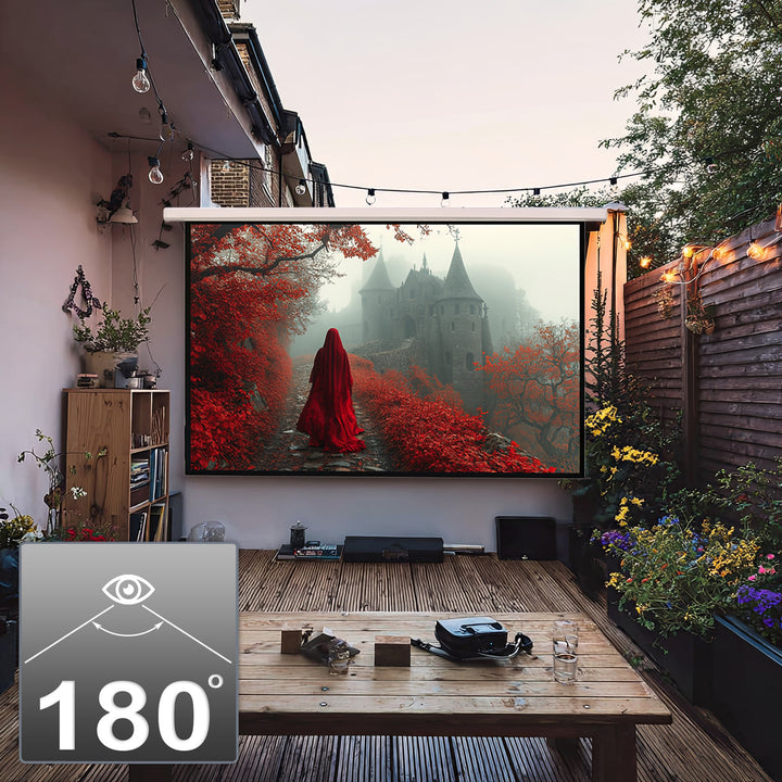 Promítací plátno elektrické  135'' 300x168cm 16:9 na dálkové ovládání a ovladač na stěnu  Maclean MC-561