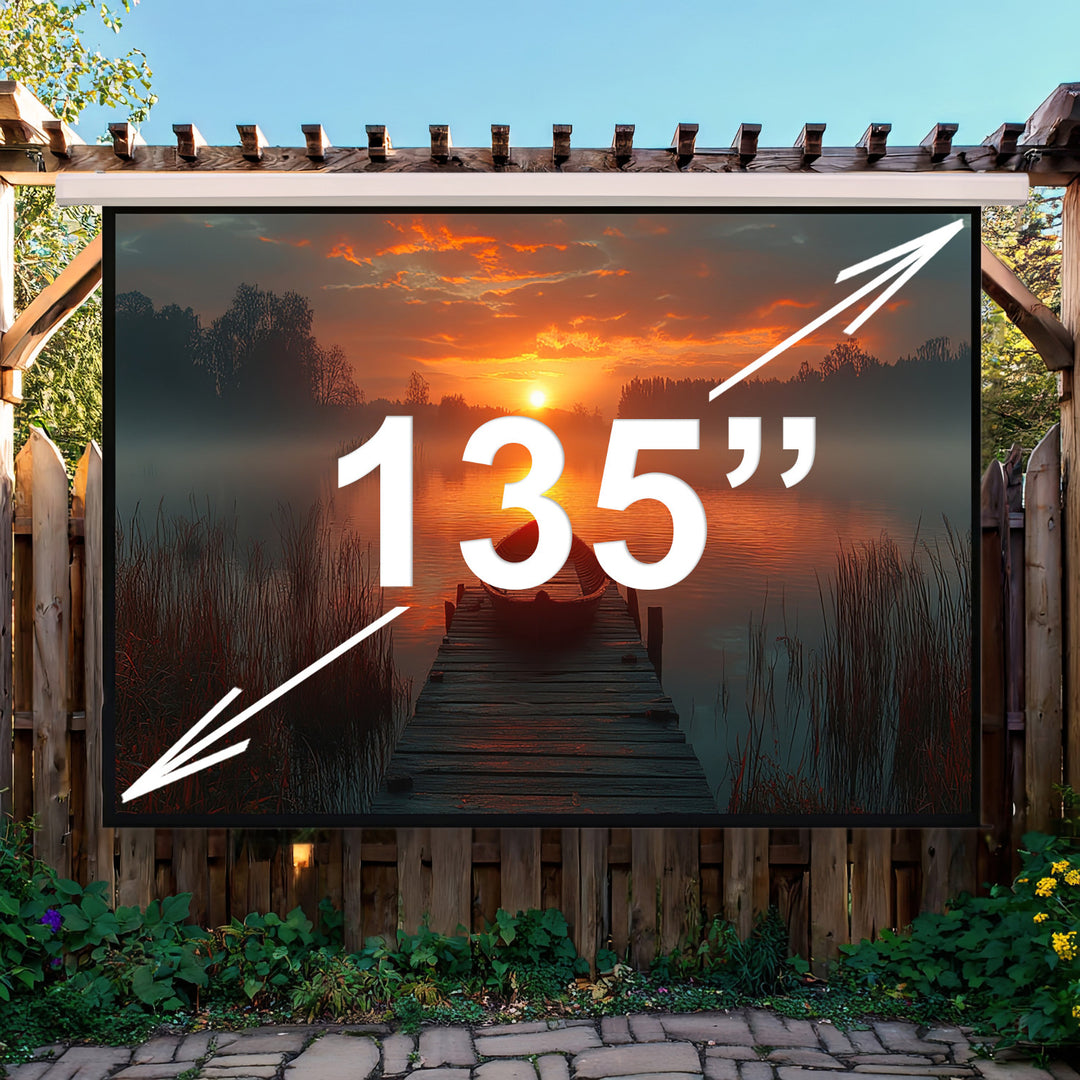 Promítací plátno elektrické  135'' 300x168cm 16:9 na dálkové ovládání a ovladač na stěnu  Maclean MC-561