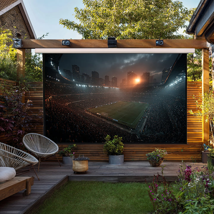 Promítací plátno elektrické  135'' 300x168cm 16:9 na dálkové ovládání a ovladač na stěnu  Maclean MC-561