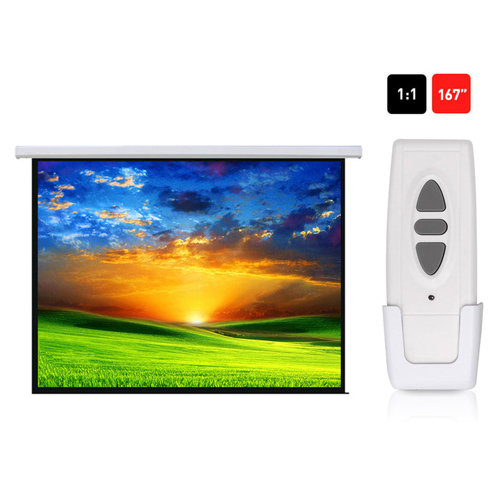 Elektrické projekční plátno  Maclean MC- 562 167'' 1:1 300x300cm  dálkové ovládání