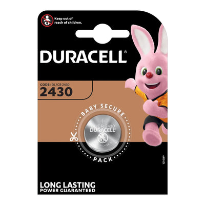 Lithiová baterie 3V Duracell CR2430 průměr 24,5 mm výška 3 mm