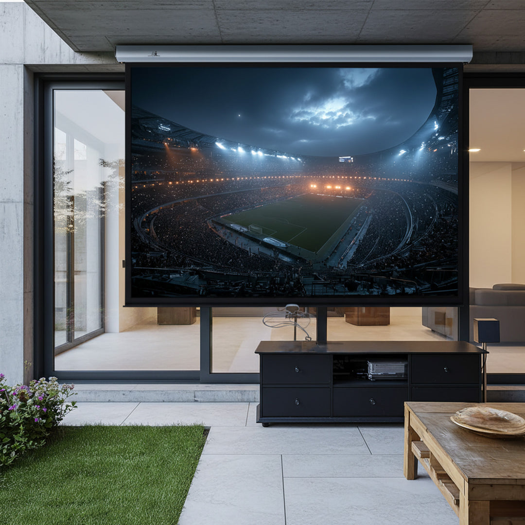 Promítací plátno 100'' 4:3 200x150  matná bílá na zeď nebo strop Maclean MC-594